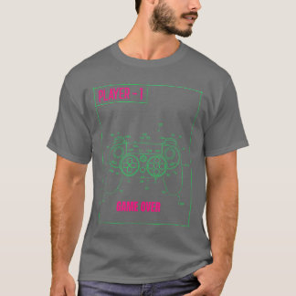 T-shirt Manette de jeu rétro style joueur 1 disant jeu