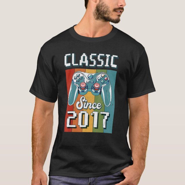 T-shirt Manette de jeu vidéo classique 2017 5ème anniversa (Devant)