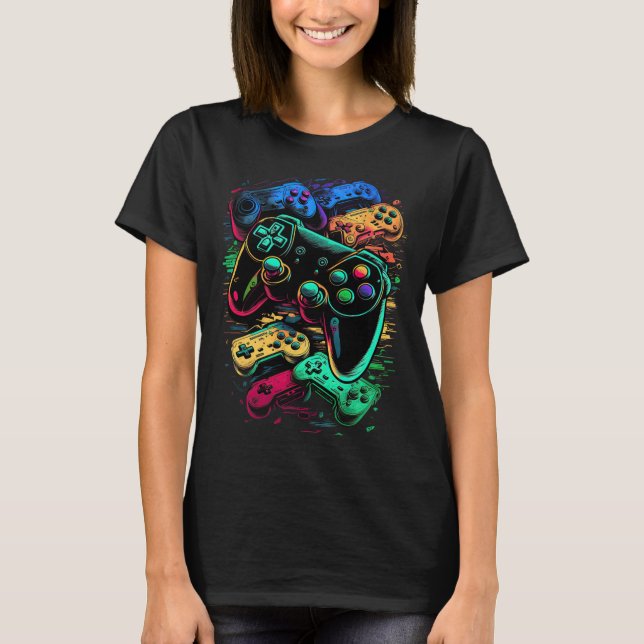 T-shirt Manette de jeu vidéo Gamer 17  (Devant)