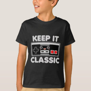 T-shirt Manette de jeu vidéo Gardez-le clic humour 80 rétr
