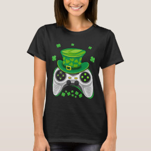 T-shirt Manette de jeu vidéo Shamrock Gamer St Patrick D