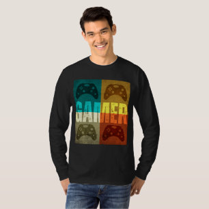 T-Shirt manette de jeu vidéo vintage GAMER