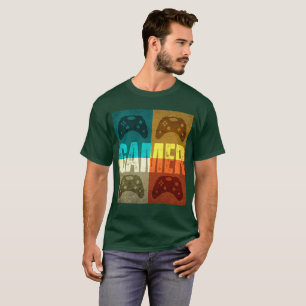 T-Shirt manette de jeu vidéo vintage GAMER