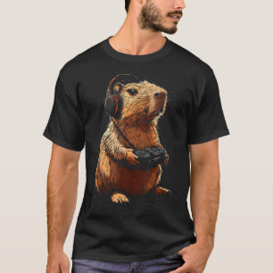 T-shirt Manette de jeux vidéo Capybara Joueur Jeux Capyb