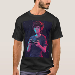 T-shirt Manette de joueur Pixel Art de jeu rétro 8 bits No