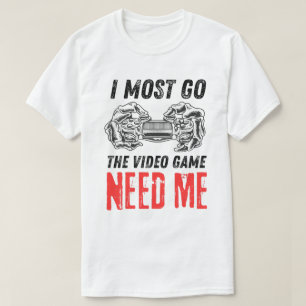 T-shirt Manette de joueur squelette, design « Need Me »