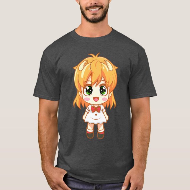 T-shirt manga anime girl boy (Devant)