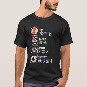 T-shirt Manga Baka Otaku Kawaii Japonais - Manger L'Anime
