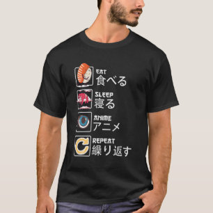 T-shirt Manga Baka Otaku Kawaii Japonais - Manger L'Anime