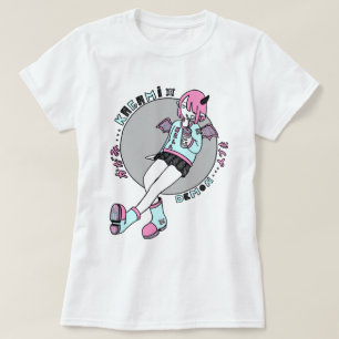 T-shirt manga demon girl pink