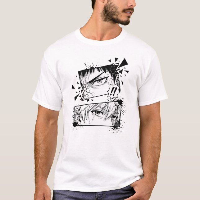 T-Shirt Manga Eyes – Expression Anime Intense Pane (Devant)