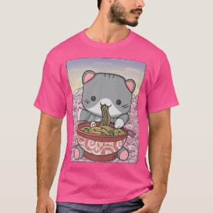 T-shirt Manga Neko Ramen Amoureux des chats877