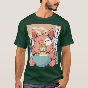 T-shirt Manga Neko Ramen Amoureux des chats 872