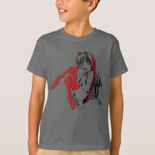 T-shirt Manga R & B, Neko Chatte Féline Furry Loli Anime