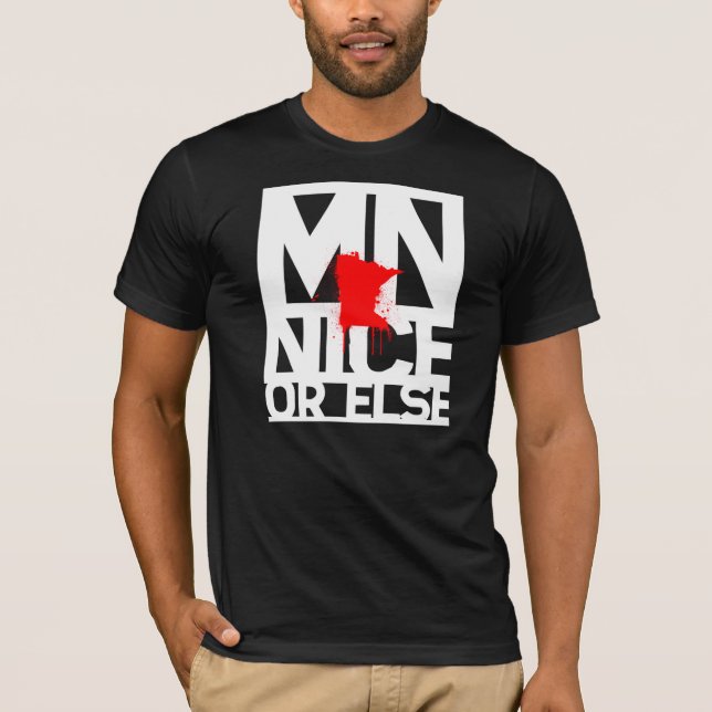 T-shirt Manganèse Nice ou bien (lettrage blanc) (Devant)
