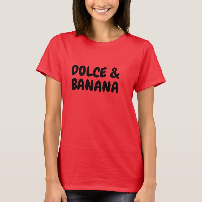 T-shirt Mange Banana Dolce Shirt - Drôle Adulte Fruit Tee (Devant)