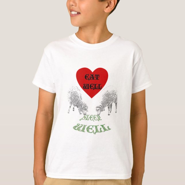 T-shirt Mange bien pour bien dormir. (Devant)