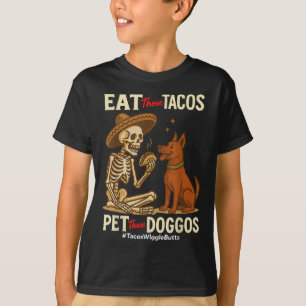T-shirt Mange Ces Tacos Pet Ces Doggos Mexicains Chien Aim