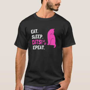 T-shirt Mange des chats endormis ! Répéter le devis du pro