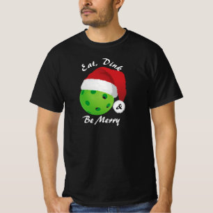 T-shirt Mange, Dink et Be Joyeux Noël Pickleball Père Noël