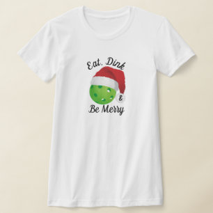 T-shirt Mange, Dink et Be Joyeux Noël Pickleball Père Noël