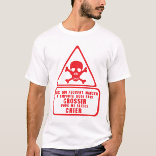 T-shirt mange importe grossir chier citation tete de mort