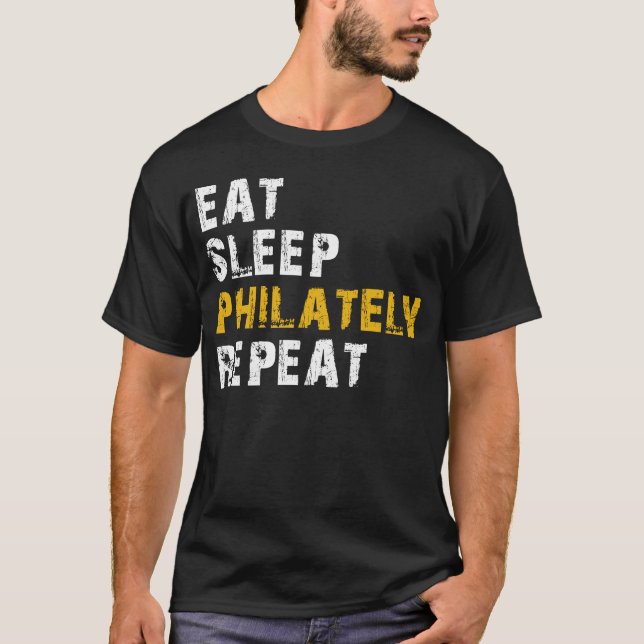 T-shirt mange le sommeil philatélique (Devant)