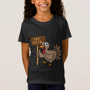 T-Shirt Mange Pizza Drôle Turquie Manifestation Thanksgivi