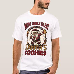 T-shirt Mange probablement les cookies de Santa Noël Dabbi