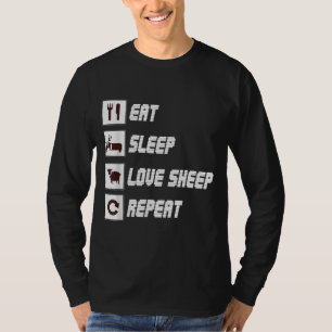 T-shirt Mange sommeil amour mouton répéter   Don de devis 