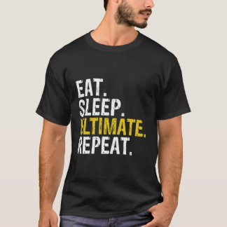 T-shirt Mange Sommeil Ultimate Frisbee Répéter Cadeau