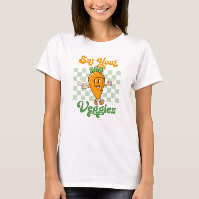 T-shirt Mange ton Légume mignon Rétro (Devant)