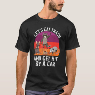 T-shirt Mangeons Des Déchets Et Faisons Frapper Par Une Vo