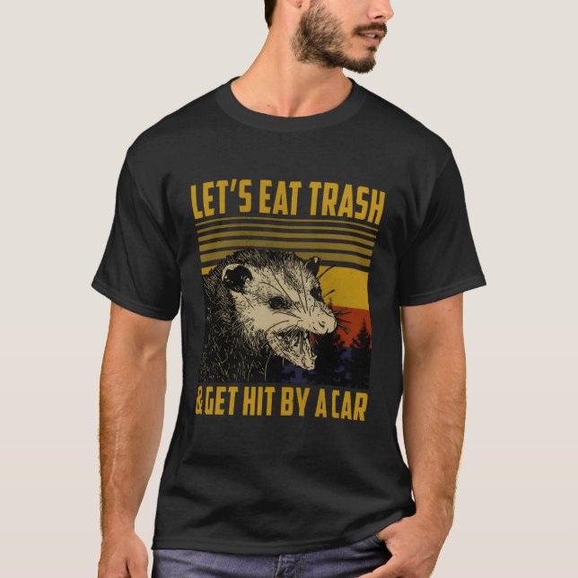 T-shirt Mangeons Des Déchets Et Faisons Frapper Par Une Vo (Devant)