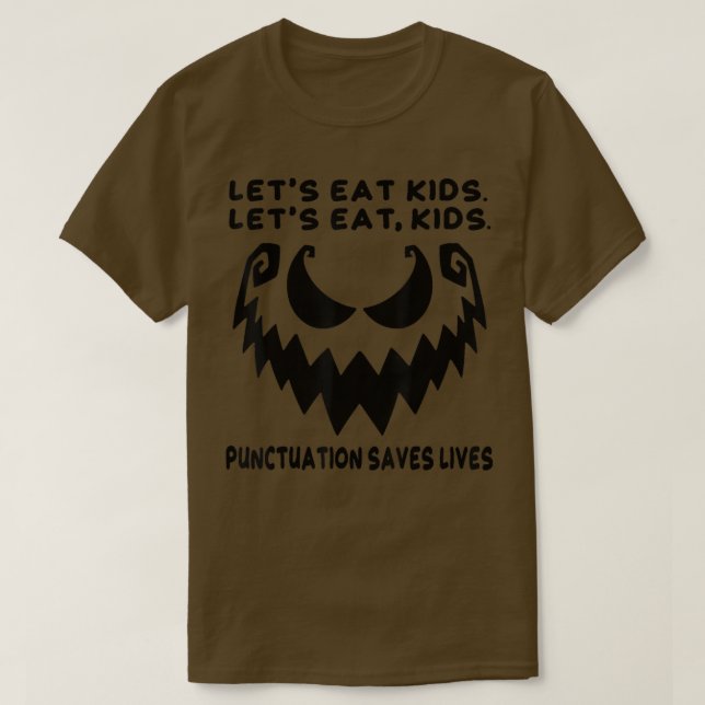 T-shirt Mangeons les enfants Ponctuation Sauve la vie Sall (Design devant)