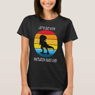 T-shirt Mangeons Ponctuation Enfants Saves Vies Grammaire 