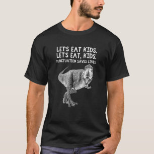 T-shirt Mangeons Ponctuation Enfants Saves Vies Grammaire 