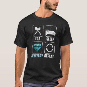 T-shirt Manger Bijoux de sommeil Répéter bijouterie fabric