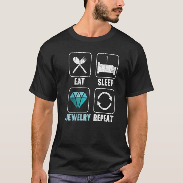 T-shirt Manger Bijoux de sommeil Répéter bijouterie fabric (Devant)