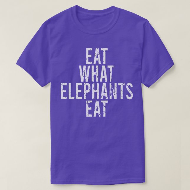 T-shirt MANGER CE QUE LES ÉLÉPHANTS MANGENT Vegan Vegetari (Design devant)