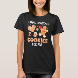 T-shirt Manger Cookie de Noël Cinq Grossesse Annonce
