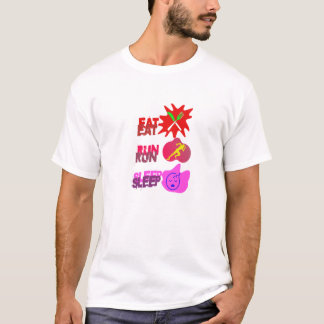 T-Shirt MANGER COULER SOMMEIL RÉPÉTER