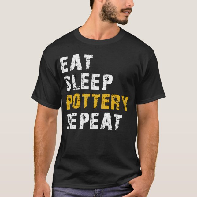 T-shirt manger de la poterie du sommeil (Devant)