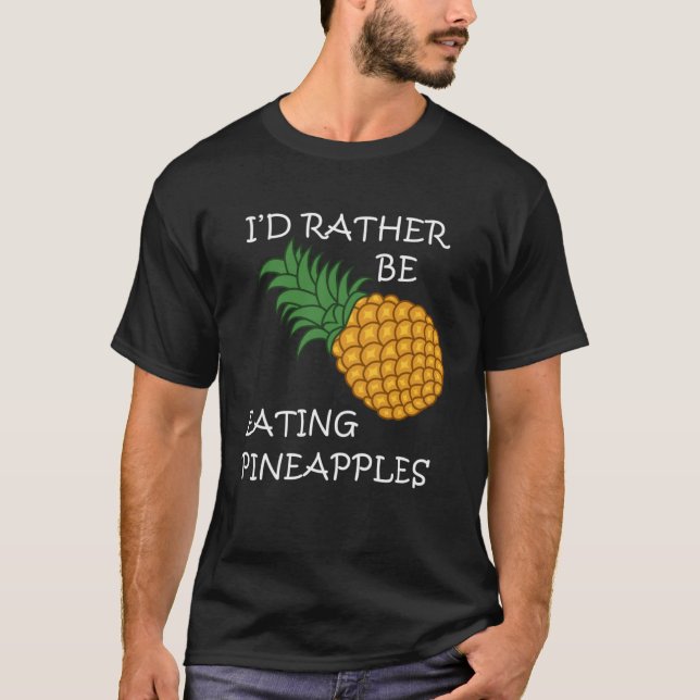 T-shirt Manger des ananas Fruits exotiques été (Devant)