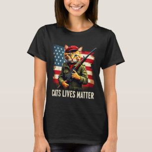 T-shirt Manger des chats vit un problème drôle Donald Trum