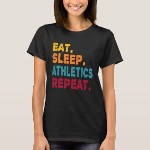 T-shirt Manger Dormir Athlétisme Répéter Garçons Hommes Fe