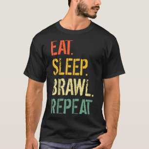 T-shirt Manger Dormir Bagarre Répéter Stars Vidéo Drôle Jo