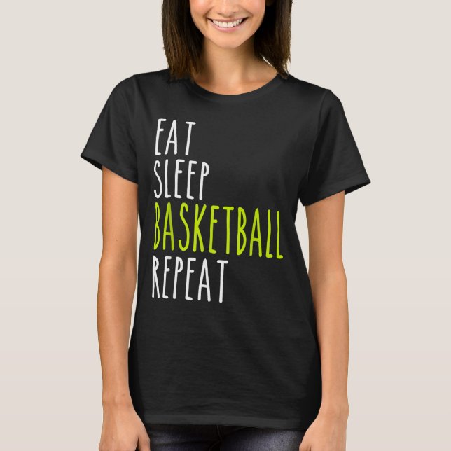 T-shirt Manger Dormir Baseball Répéter (Devant)