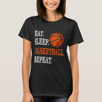 T-shirt Manger dormir basketball répéter garçon jeunesse e