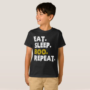 T-shirt Manger Dormir Bouh Répéter - Drôle Halloween 2022